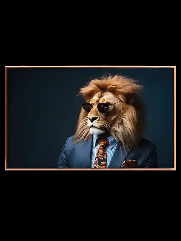 Lion In Suit Plakat