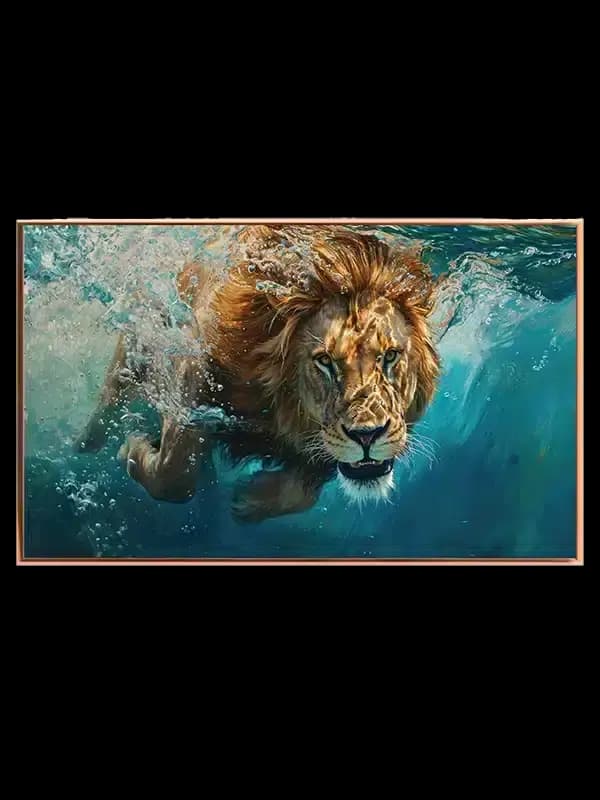 Swimming Lion Plakat
