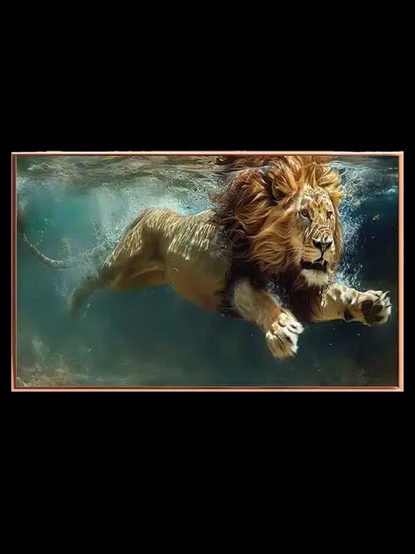 Lion Underwater Plakat
