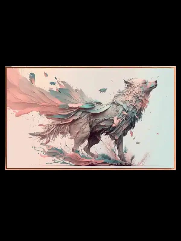 Flowing Wolf Silhouette Plakat