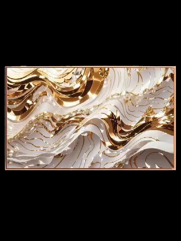 Golden Wave Contours Plakat