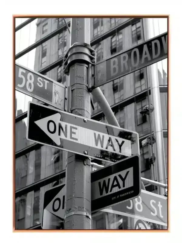 Broadway og 58th Street Skilte