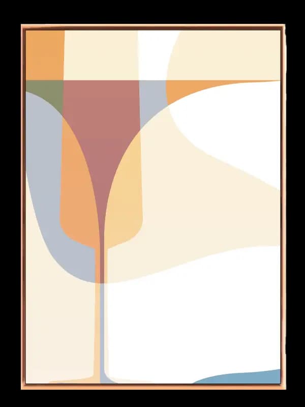 Muted Overlap Contours Plakat