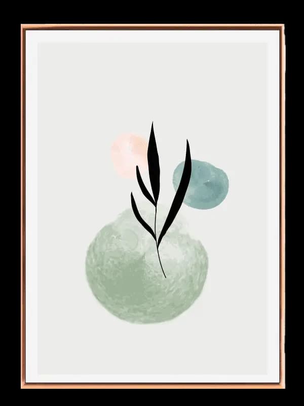 Leaf Silhouette Harmony Plakat