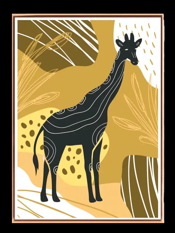 Contours Of A Giraffe Plakat