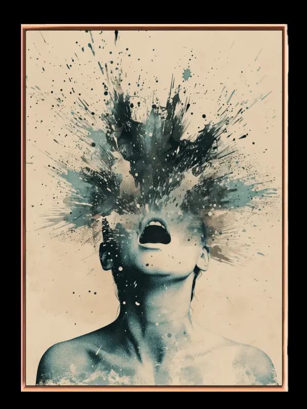 Exploding Mind Silhouette Plakat