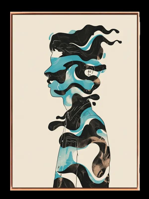 Ethereal Silhouette Flow Plakat
