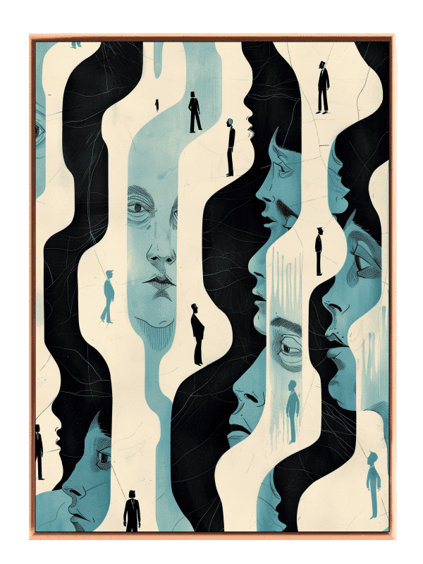 Layered Faces Illusion Plakat