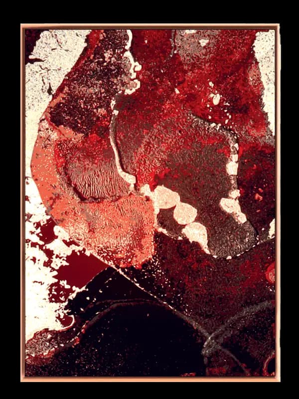 Crimson Abstract Flow Plakat