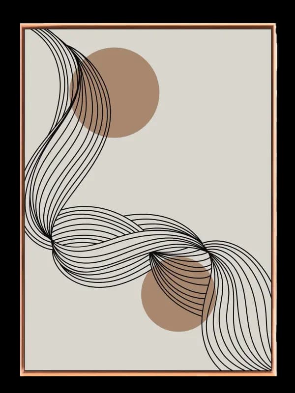 Flowing Line Contours Plakat