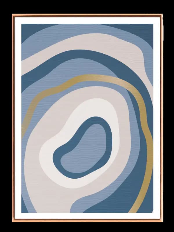 Layered Blue Rings Plakat