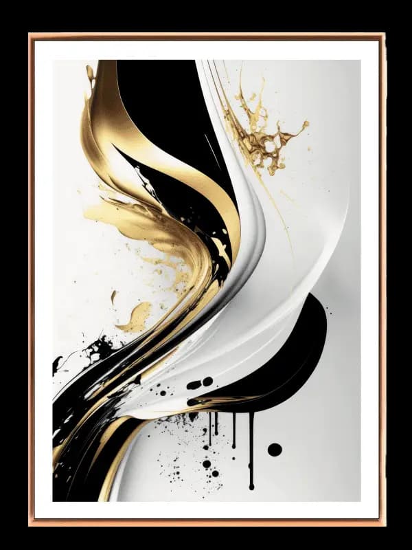 Golden Fluid Motion Plakat