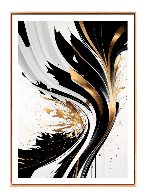 Golden Flow Swirl Plakat