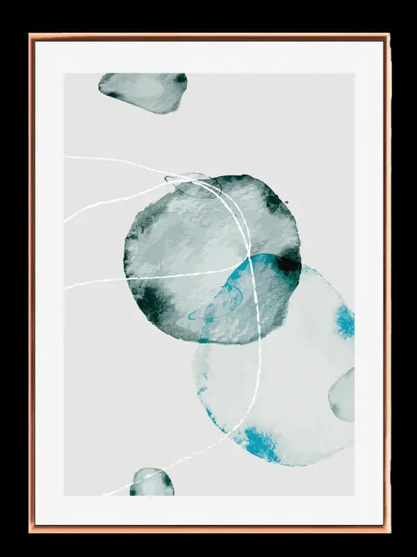 Aqua Veil Circles Plakat