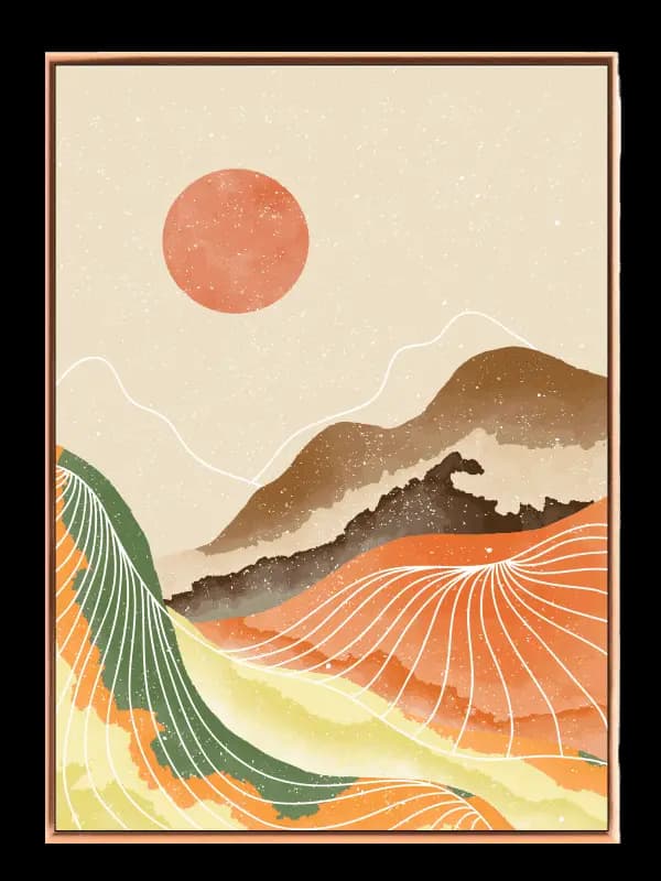 Sunset Terrain Layers Plakat