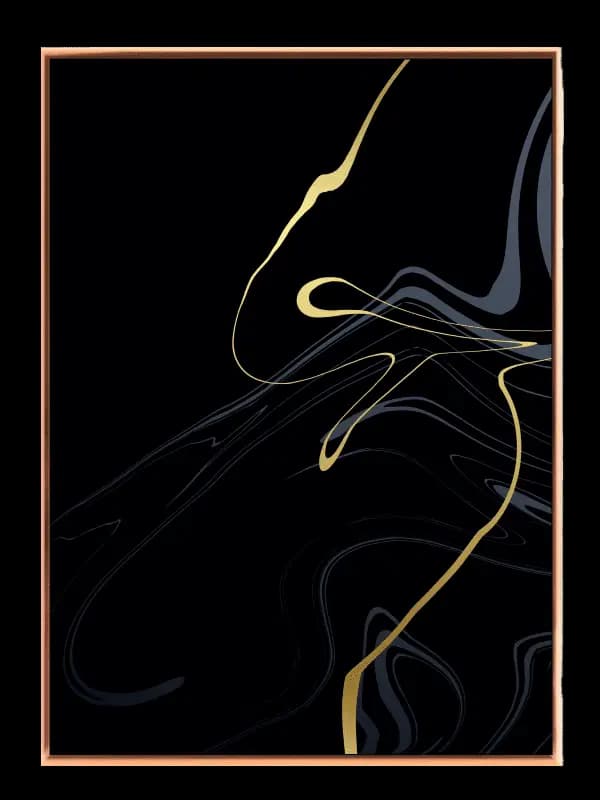 Golden Flow Lines Plakat