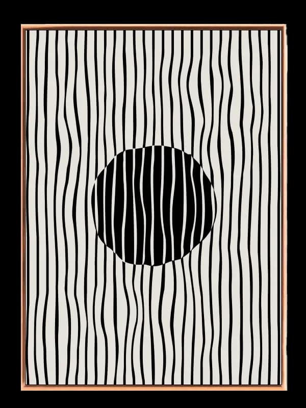 Wavy Orb Contours Plakat