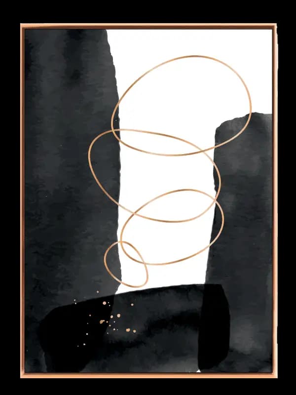 Golden Orbit Contours Plakat