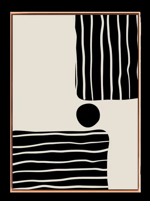 Wavy Lines Contrast Plakat