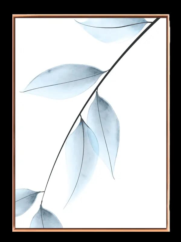 Ethereal Blue Leaves Plakat