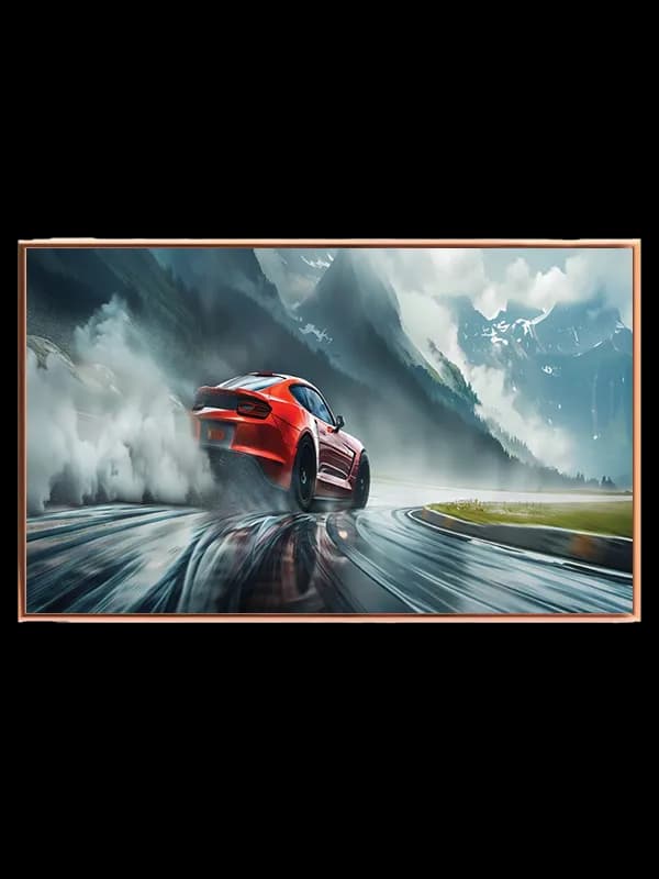 Rød Sportsvogn Drifting