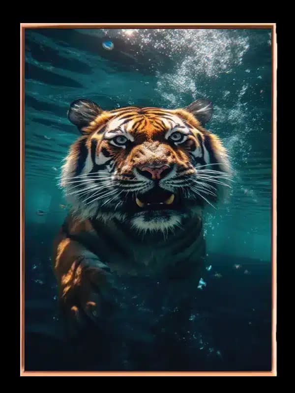 Swimming Tiger Plakat